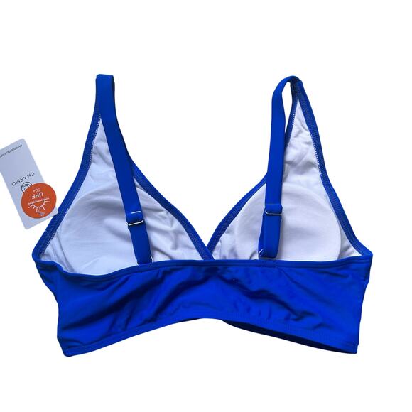 Charmo Maternity Two-Piece Ruched V-Neck Royal Blue Bikini S Small New - Picture 4 of 11